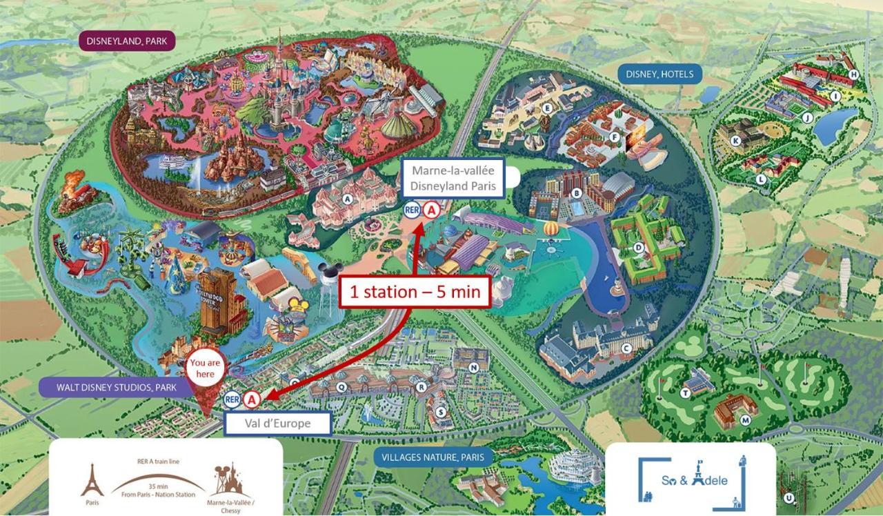 Apartment Virtuose - Disneyland Paris 5Min - Train Station 250M 몽테브랭 외부 사진